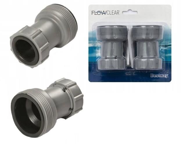 „Bestway 58236 Flowclear“ Šlangų adapteriai 38 mm žarnoms, 32 mm jungtims, dviguba pakuotė 9898 цена и информация | Laistīšanas sistēmas | 220.lv