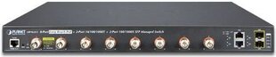 Planet 8 portu PoE SFP LRP-822CS koaksiālais tīkls cena un informācija | Planet Video un audio tehnika | 220.lv