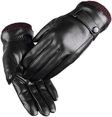 Унисекс перчатки CUchen кожаные, чёрные, размер L цена и информация | Мужские шарфы, шапки, перчатки | 220.lv