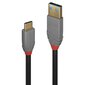 1.5m USB 3.2 Type A to C Kabelis, Anthra Line, Lindy 36912 цена и информация | Savienotājkabeļi | 220.lv