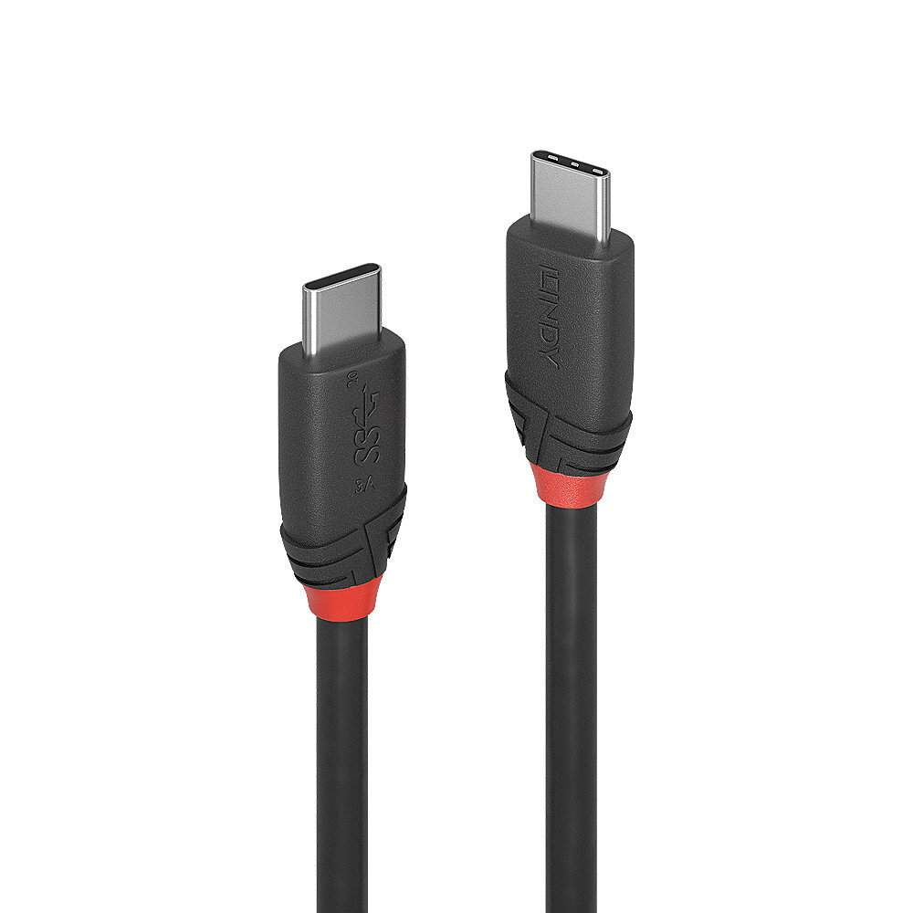 1.5m USB 3.2 Type C to C kabelis, Black Line Lindy 36907 цена и информация | Savienotājkabeļi | 220.lv