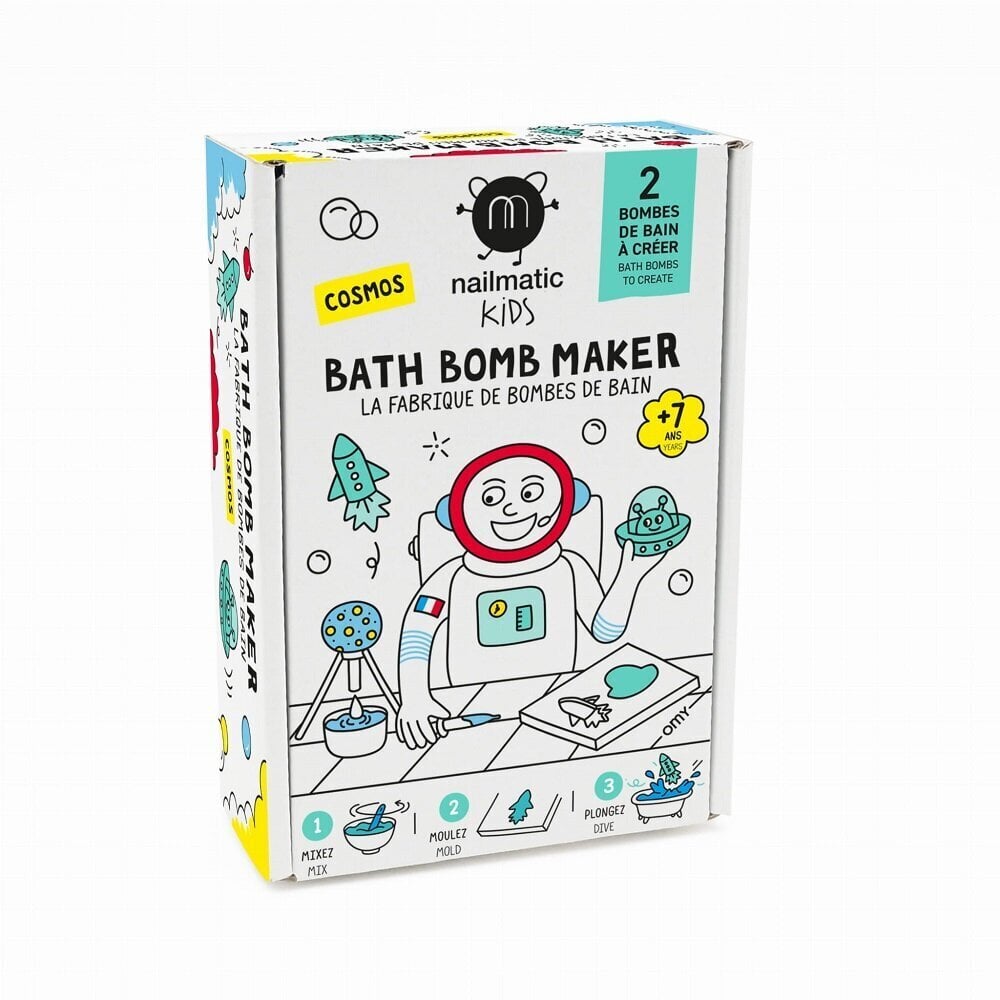 Vannas bumbas bērniem Nailmatic Kids Bath Bomb Maker, 2 gab cena un informācija | Dušas želejas, eļļas | 220.lv