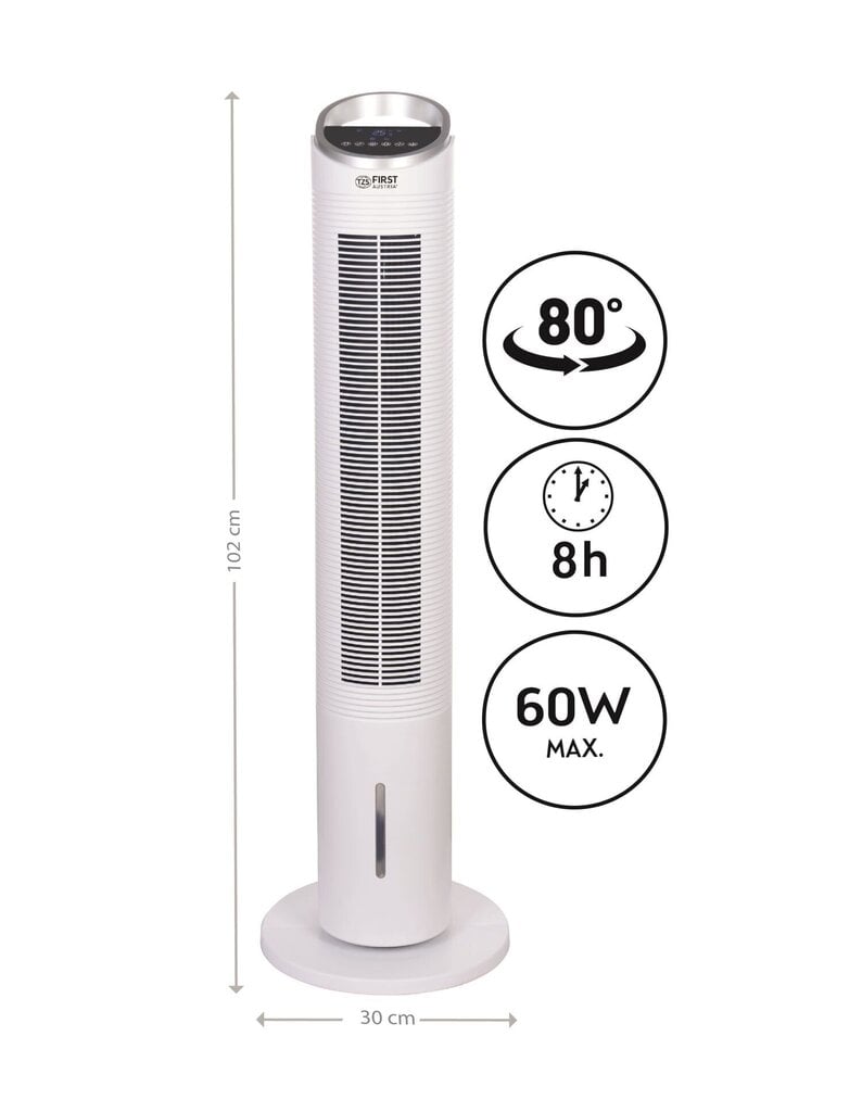 TZS First Austria Tower ventilators ar ūdens miglu FA-5560-4 cena un informācija | Ventilatori | 220.lv