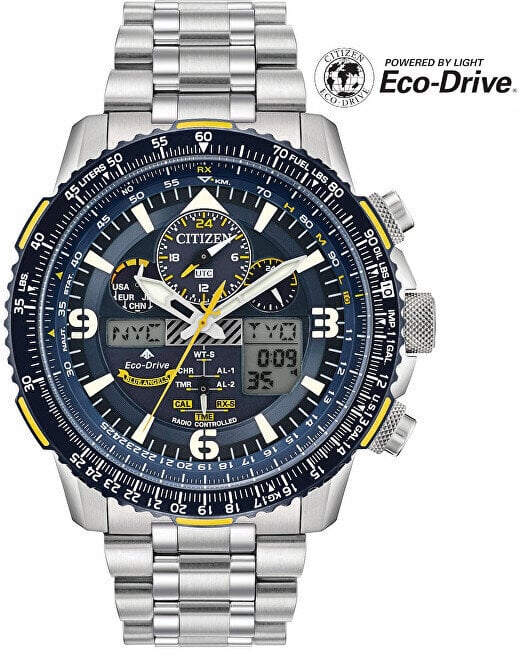 Citizen Promaster Skyhawk AT Blue Angels Eco-Drive ar radio vadāmu JY8078-52L cena un informācija | Vīriešu pulksteņi | 220.lv