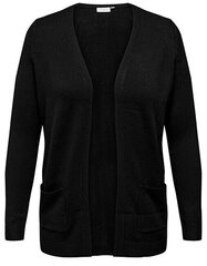 ONLY CARMAKOMA Sieviešu jaka CARESLY L/S OPEN CARDIGAN KNT 15219653 Melna цена и информация | Женские кофты | 220.lv