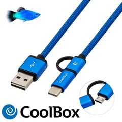 CoolBox, USB-A/USB-C/Micro USB, 1 m cena un informācija | Kabeļi un vadi | 220.lv