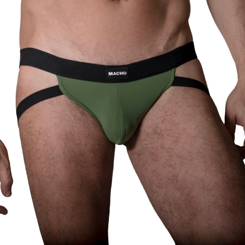 MACHO MX22V JOCKSTRAP - GREEN XL cena un informācija | Vīriešu apakšbikses | 220.lv