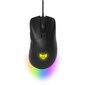 Spēļu pele ByteZone Ghost ar kabeli / RGB (16,8 M krāsas) / maks. DPI 19K / Optiskais / Paracord kabelis (melns) цена и информация | Peles | 220.lv