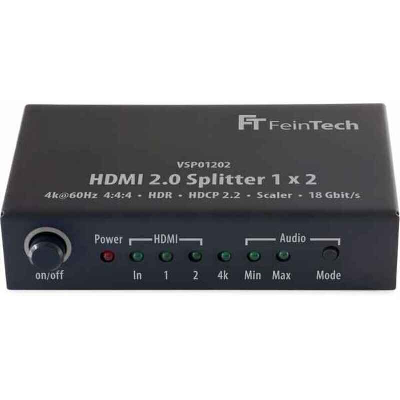 Izplatītājs FeinTech VSP01202 HDMI 2.0 цена и информация | Mūzikas instrumentu piederumi | 220.lv