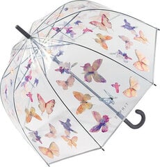 Sieviešu kails lietussargs, caurspīdīgs, garš, maiņstrāvas kupolveida tauriņš, deja 58610 mES0132 cena un informācija | Lietussargi sievietēm | 220.lv