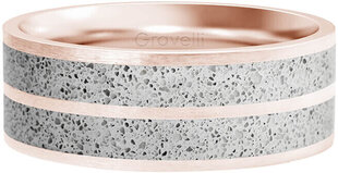 Gravelli Concrete Fusion Ring Double Line Bronze / Grey GJRWRGG112 cena un informācija | Gredzeni | 220.lv