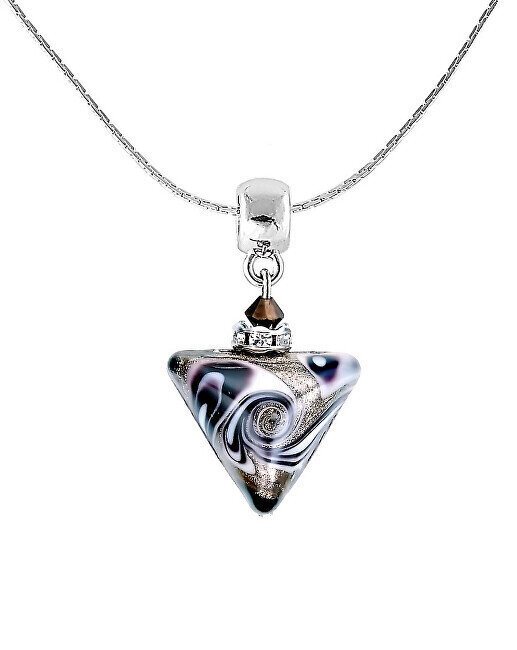 Lampglas Unikāla Kleopatras sapņu trīsstūra kaklarota ar Lampglas NTA13 pērli cena un informācija | Kaklarotas | 220.lv