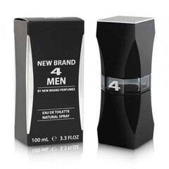 Tualetes ūdens New Brand 4 Men EDT vīriešiem 100 ml cena un informācija | Vīriešu smaržas | 220.lv