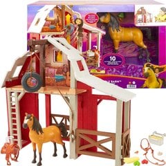 Rotaļu komplekts Mattel - Dreamworks Spirit Untamed Swing And Sadle Barn cena un informācija | Attīstošās rotaļlietas | 220.lv