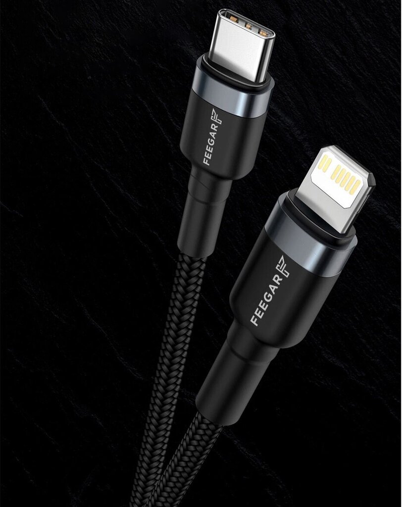 Kabelis Feegar kabelis USB-C Lightning PD 20W neilons iPad iPhone 14 13 Pro 12 11 10 X 8 7 цена и информация | Savienotājkabeļi | 220.lv