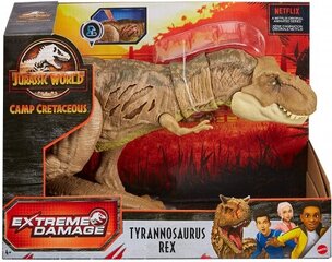 Mattel - Jurassic World Tyrannosaurus Rex Extreme Damage Dinosaur цена и информация | Игрушки для мальчиков | 220.lv
