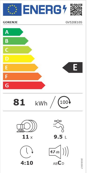 Gorenje GV520E10S цена и информация | Trauku mazgājamās mašīnas | 220.lv