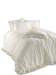 Kokvilnas gultas veļas komplekts SNOW WHITE 160x200 STONEWASHED cena un informācija | Gultas veļas komplekti | 220.lv