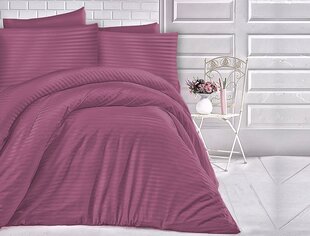 Kokvilnas satīna gultasveļa Exclusive 200x220 cm Cizgili Rose cena un informācija | Gultas veļas komplekti | 220.lv