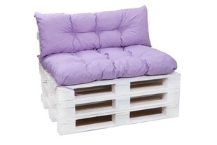 Palešu mēbeļu spilveni 120x80cm sēdeklis un atzveltne 120x40cm; violets cena un informācija | Krēslu paliktņi | 220.lv