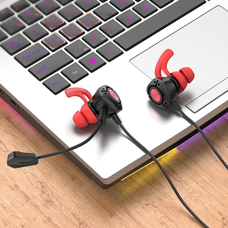 Borofone Earphones BM81 Happy gaming with microphone black cena un informācija | Austiņas | 220.lv