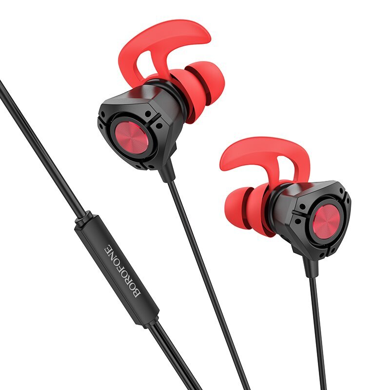 Borofone Earphones BM81 Happy gaming with microphone black cena un informācija | Austiņas | 220.lv