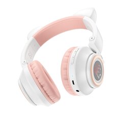 Borofone Headphones BO18 Cat Ear bluetooth white цена и информация | Наушники | 220.lv