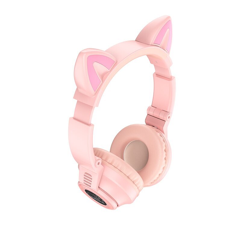 Borofone Headphones BO18 Cat Ear bluetooth pink cena un informācija | Austiņas | 220.lv