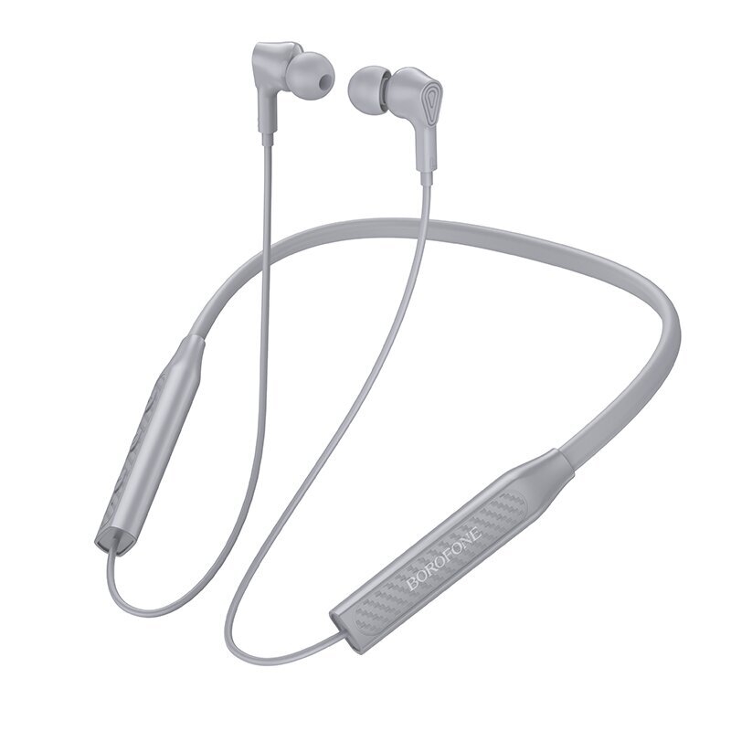 Borofone Sports earphones BE59 Rhythm bluetooth grey cena un informācija | Austiņas | 220.lv