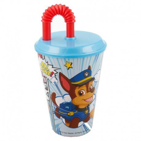 Paw Patrol krūze ar salmiņu 430 ml cena un informācija | Glāzes, krūzes, karafes | 220.lv