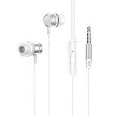 Borofone Earphones BM62 Prosperity with microphone silver cena un informācija | Austiņas | 220.lv