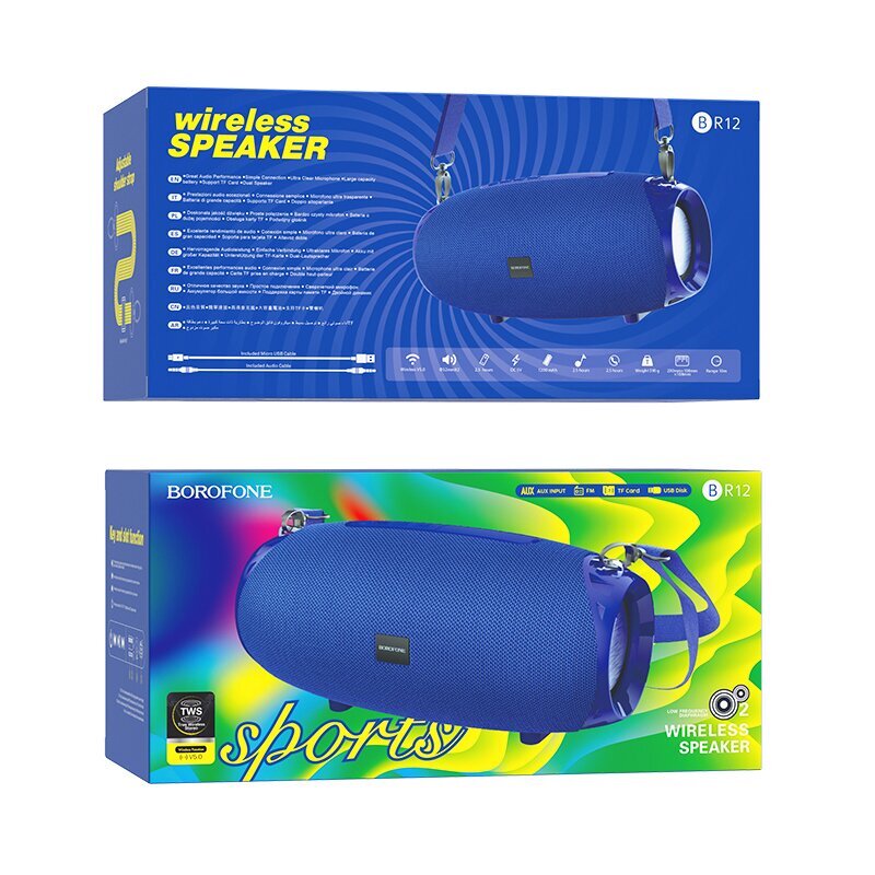 Borofone Portable Bluetooth Speaker BR12 Amplio blue cena un informācija | Skaļruņi | 220.lv