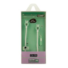 Earphones CASNI - CS-178 with microphone Green цена и информация | Наушники | 220.lv