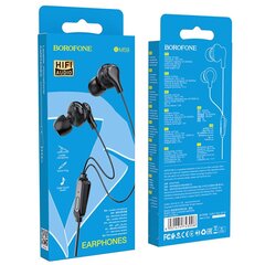 Borofone Earphones BM59 Collar black cena un informācija | Austiņas | 220.lv