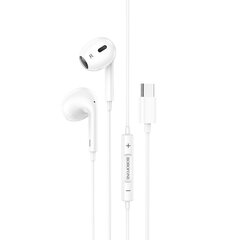 Borofone Earphones BM30 Max Acoustic with Type C plug with microphone (DAC) white цена и информация | Наушники | 220.lv