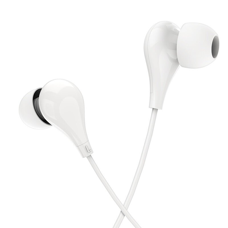 Borofone Earphones BM24 Milo with microphone white цена и информация | Austiņas | 220.lv