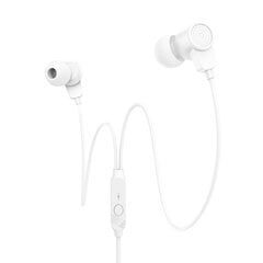 Borofone Earphones BM64 Goalant with microphone white цена и информация | Наушники | 220.lv