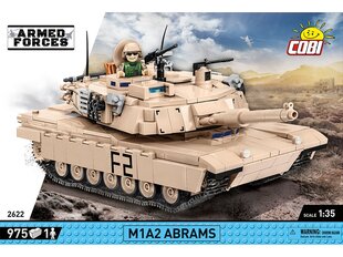 COBI - Конструктор M1A2 Abrams, 1/35, 2622 цена и информация | Конструкторы и кубики | 220.lv