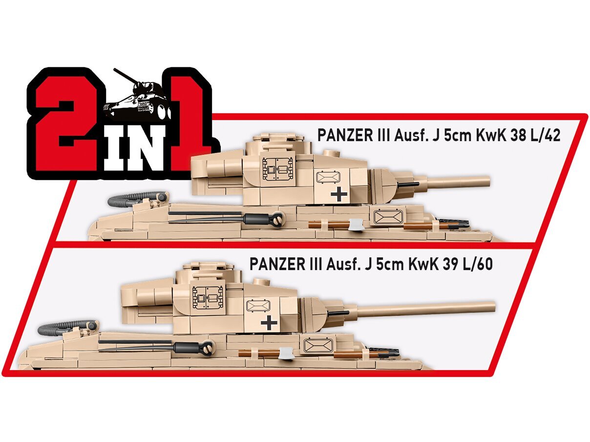 COBI - Konstruktors Panzer III Ausf. J, 1/28, 2562 cena un informācija | Konstruktori | 220.lv