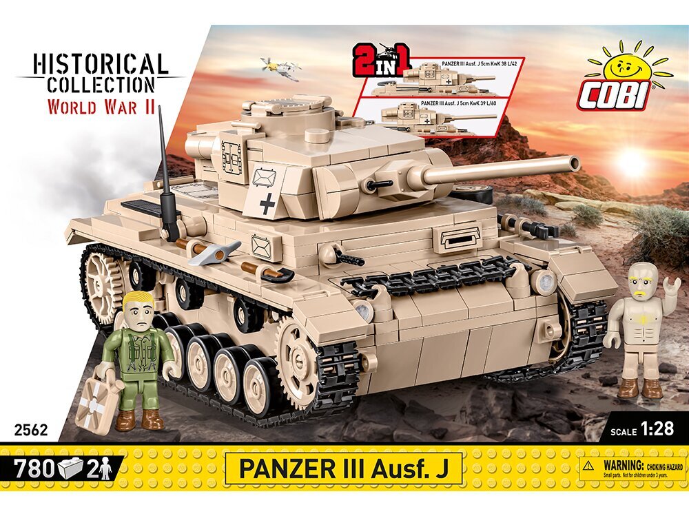 COBI - Konstruktors Panzer III Ausf. J, 1/28, 2562 cena un informācija | Konstruktori | 220.lv