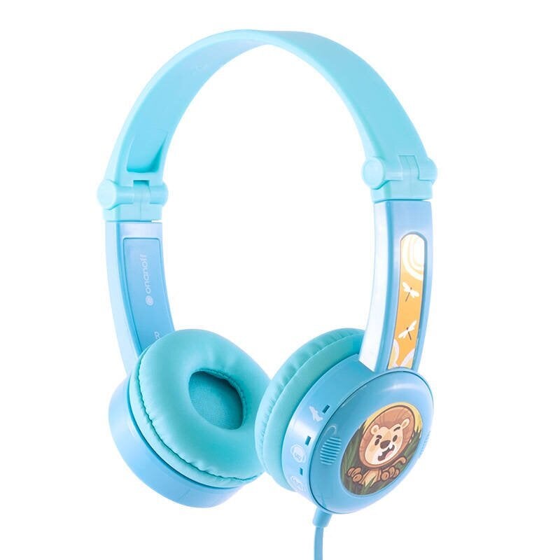 BuddyPhones kids headphones wired Travel (Blue) цена и информация | Austiņas | 220.lv
