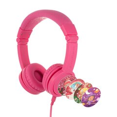 BuddyPhones kids headphones wired Explore Plus (Pink) cena un informācija | Austiņas | 220.lv