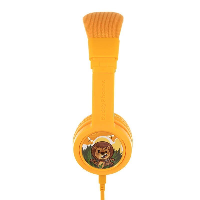 BuddyPhones kids headphones wired Explore Plus (Yellow) цена и информация | Austiņas | 220.lv