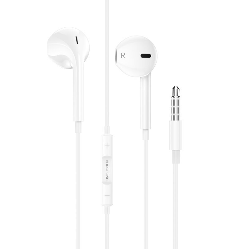 Borofone Earphones BM80 Magnificent with microphone white cena un informācija | Austiņas | 220.lv