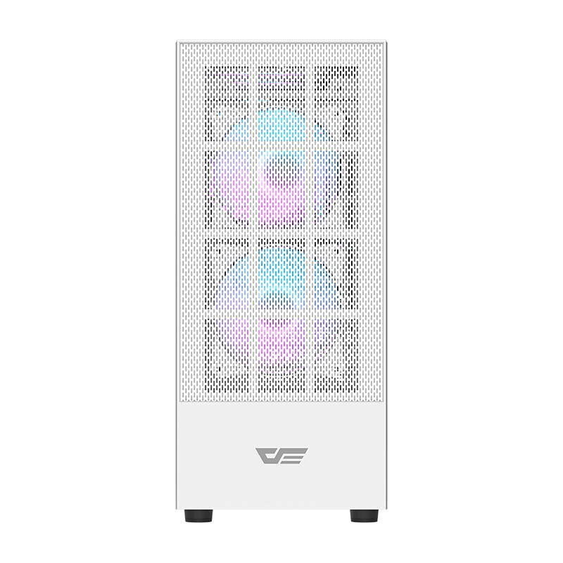 Darkflash A290 computer case + 3 fans (white) cena un informācija | Datoru korpusi | 220.lv