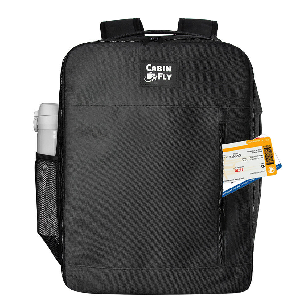 CabinFly Pacemaker Wizzair mugursoma 40x30x20cm 24l melna bezmaksas rokas bagāža cena un informācija | Pārgājienu un ceļojumu mugursomas | 220.lv