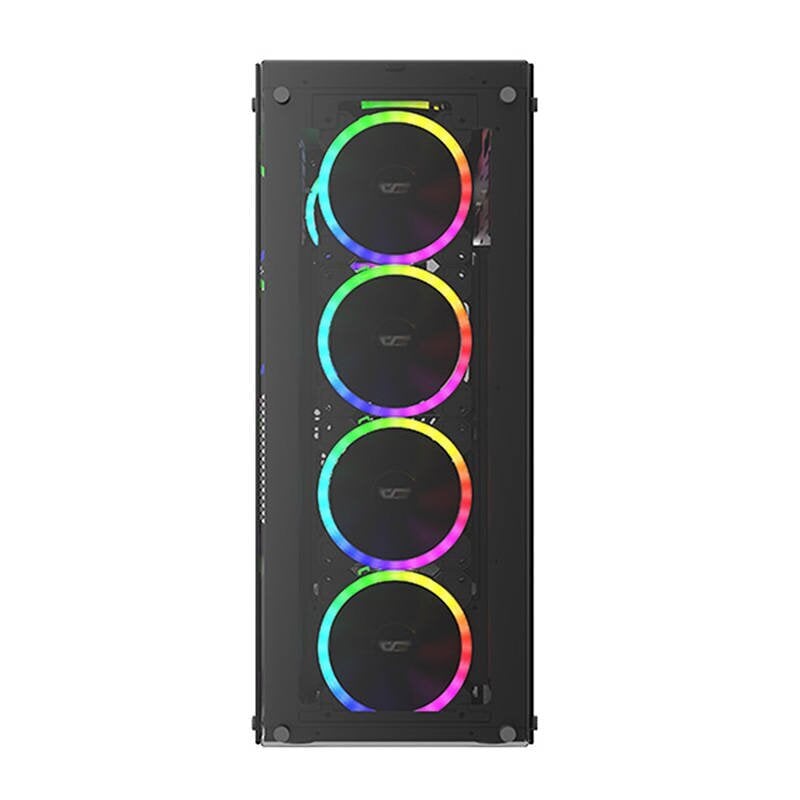 Darkflash Phantom Computer Case + 6 fans (black) цена и информация | Datoru korpusi | 220.lv