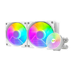 Darkflash DC240 PC Water Cooling ARGB 2x 120x120 (white) цена и информация | Procesora dzesētāji | 220.lv