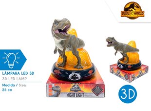 Jurassic World 3D LED nakts lampa cena un informācija | Lampas bērnu istabai | 220.lv