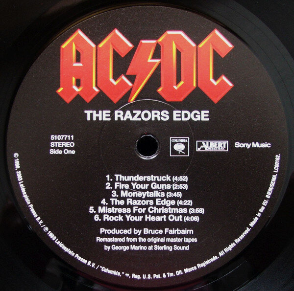 Vinila plate AC/DC - The Razors Edge, LP, 12" vinyl record cena un informācija | Vinila plates, CD, DVD | 220.lv